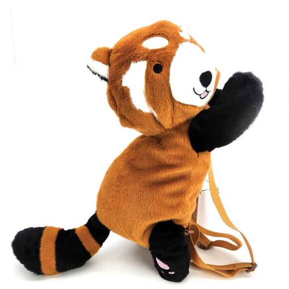 Red Panda Furry Plush Backpack - Picture 1 of 6